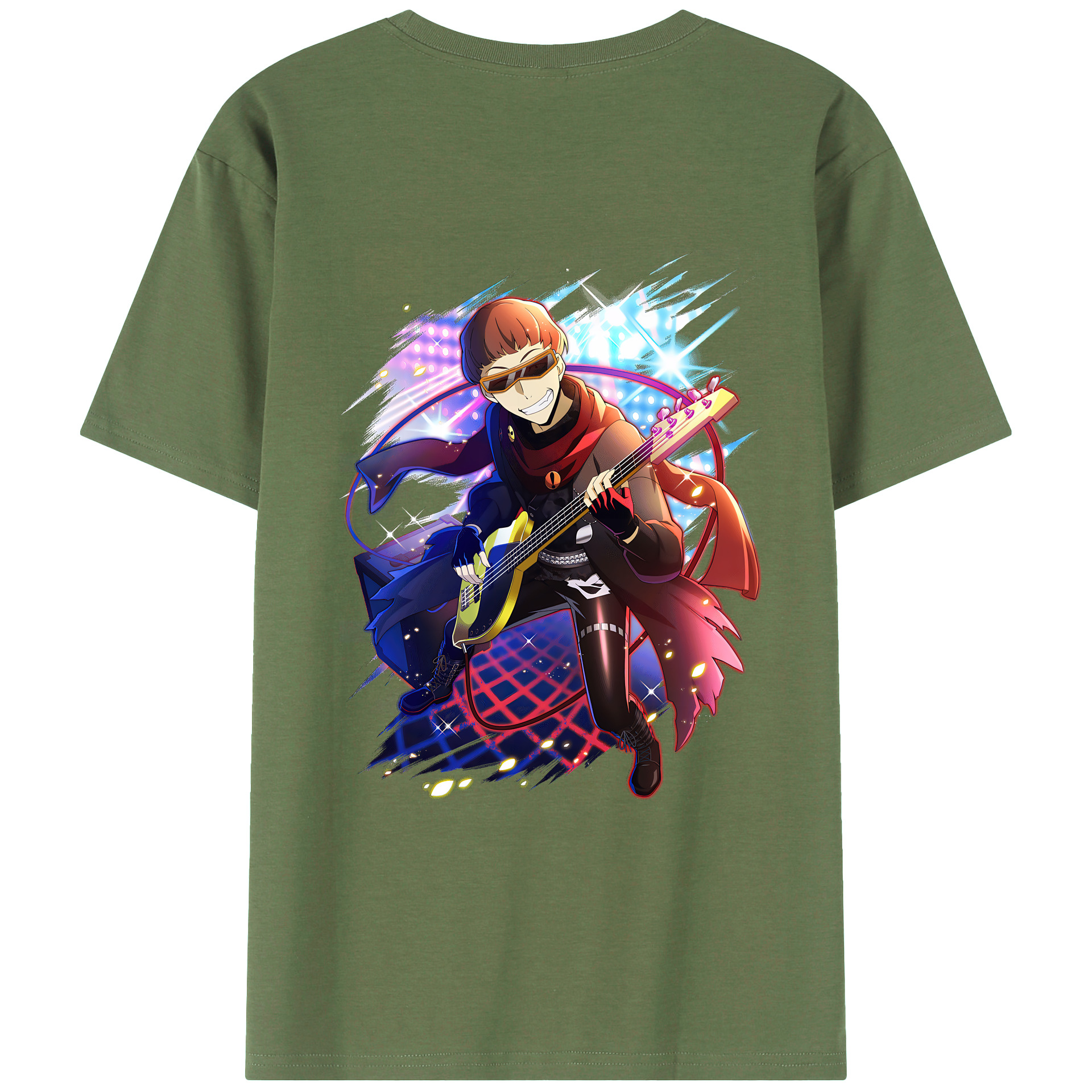（画像用） 文豪ストレイドッグス Bungo Stray Dogs 綿100％ メンズ半袖Tシャツ（バックプリント） 通気性